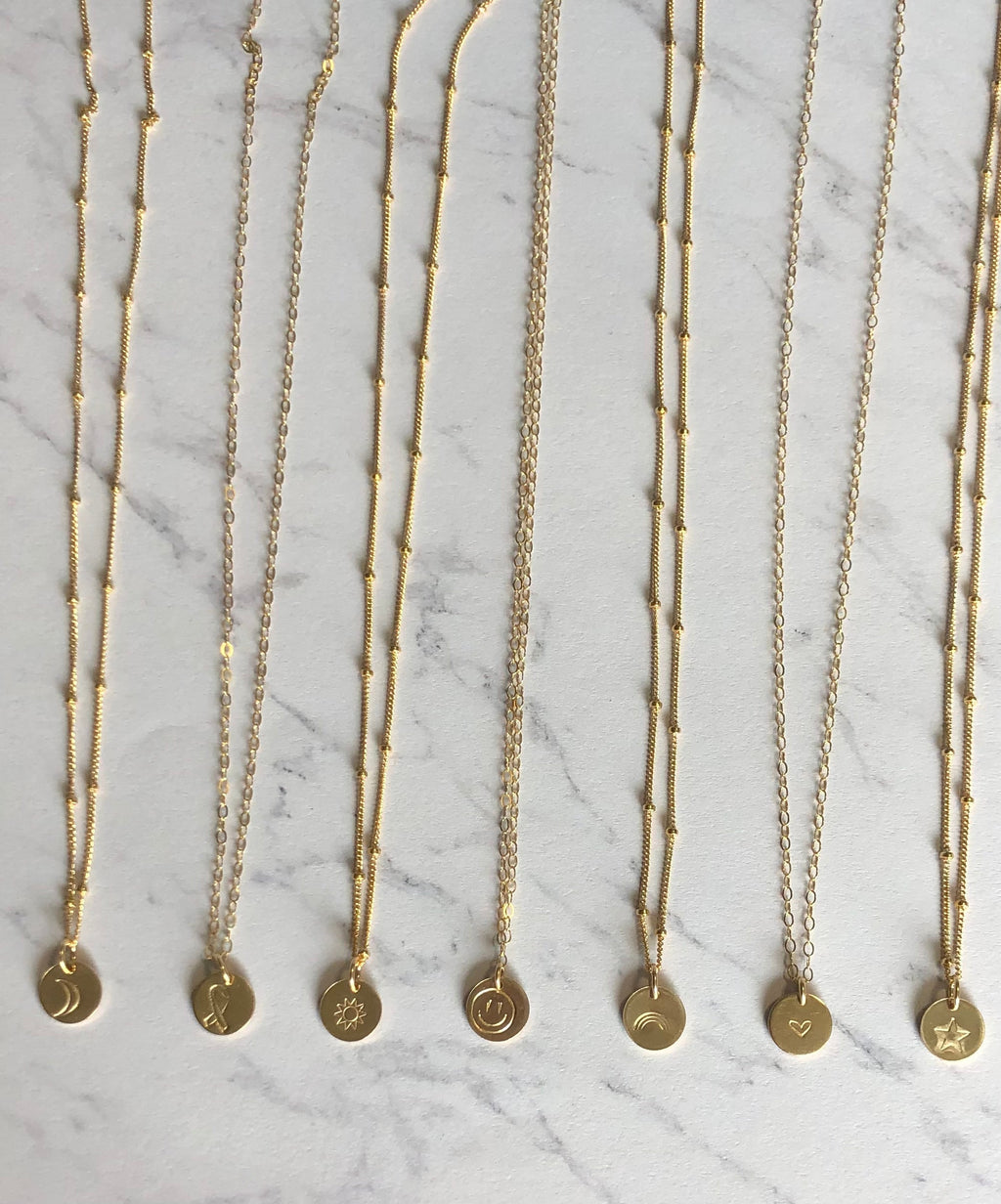 Gold or Silver Design Charm Necklaces